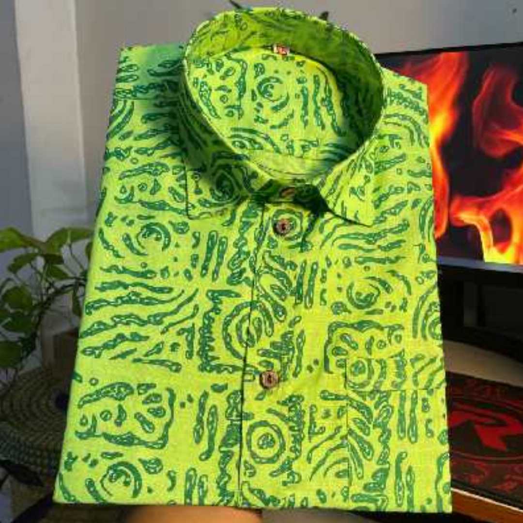 Arong,Cotton,Half,Sleeve,Shirt