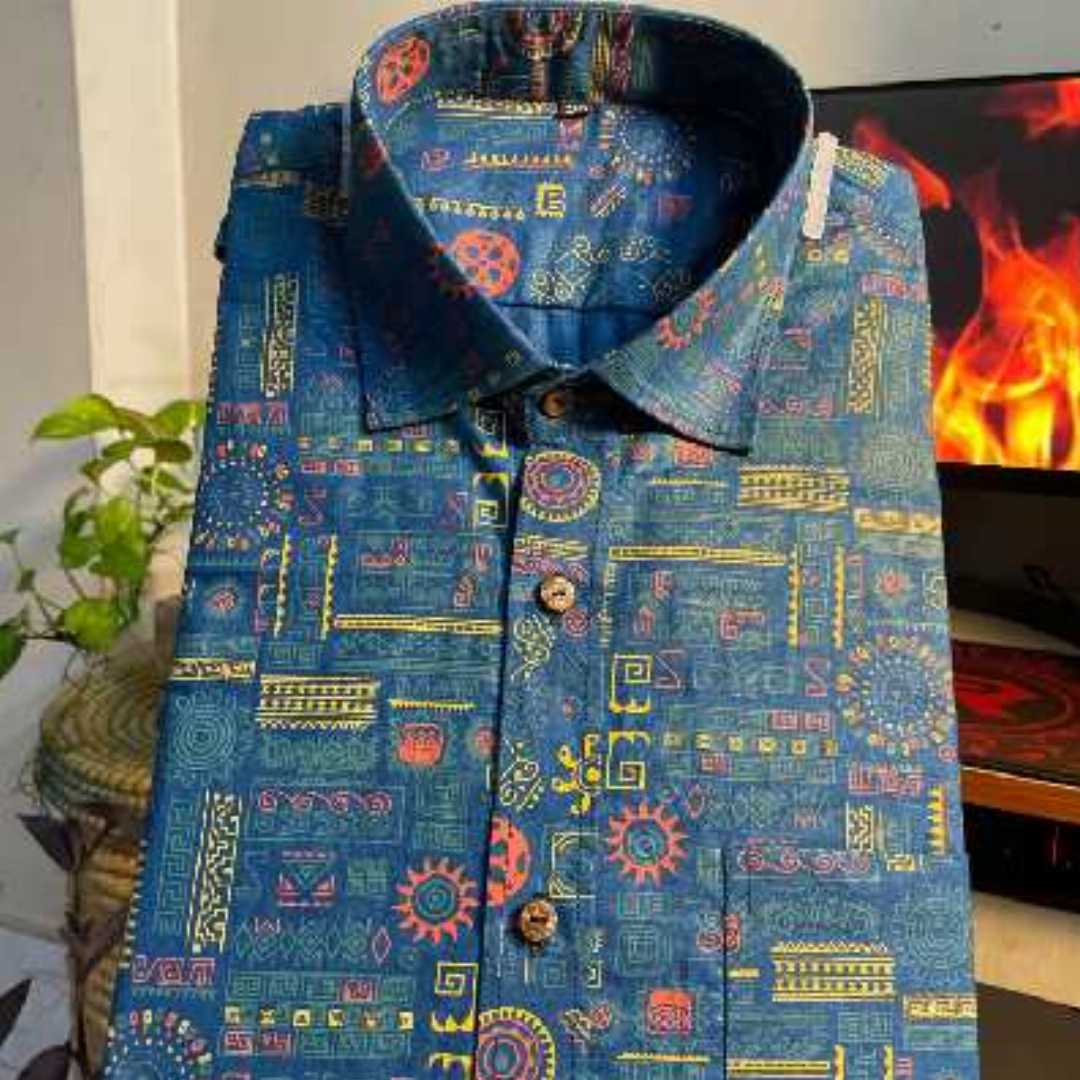 Arong,Cotton,Half,Sleeve,Shirt