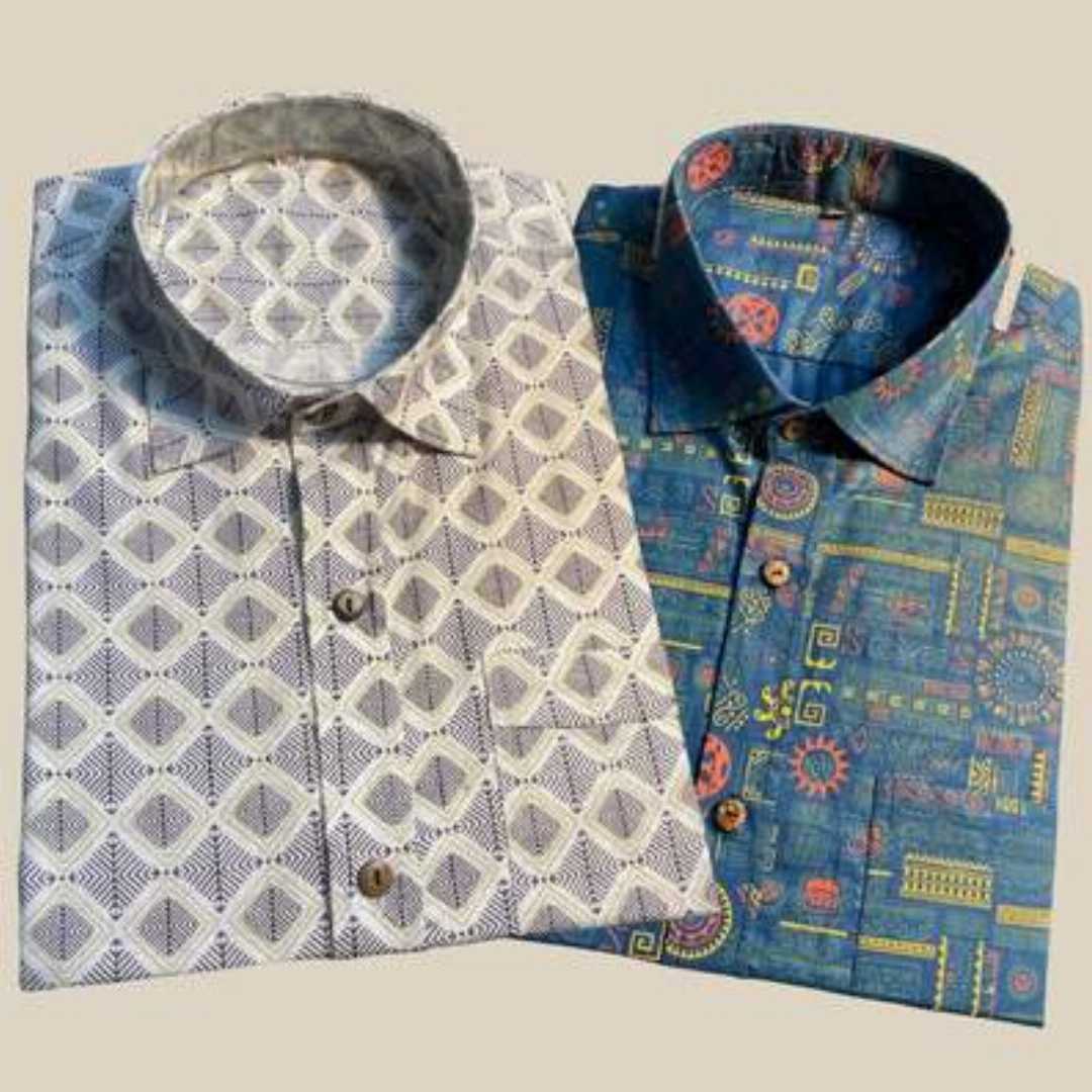 Arong,Cotton,Half,Sleeve,Shirt