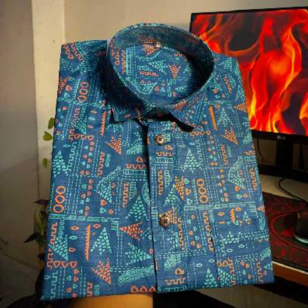 Arong,Cotton,Half,Sleeve,Shirt