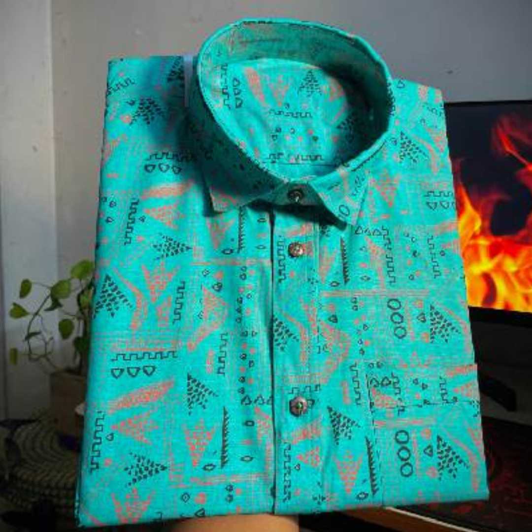 Arong,Cotton,Half,Sleeve,Shirt