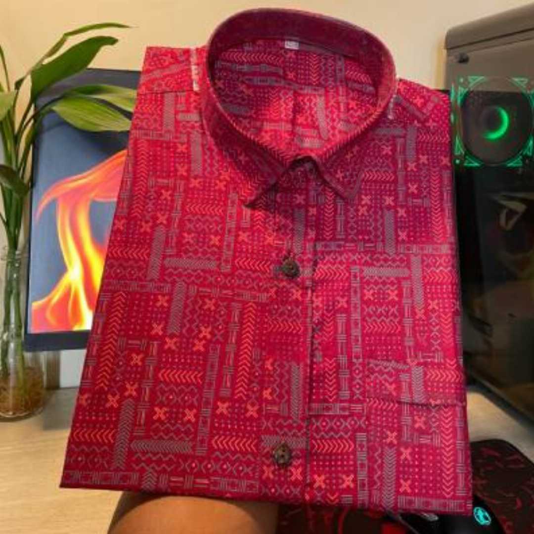 Arong,Cotton,Half,Sleeve,Shirt