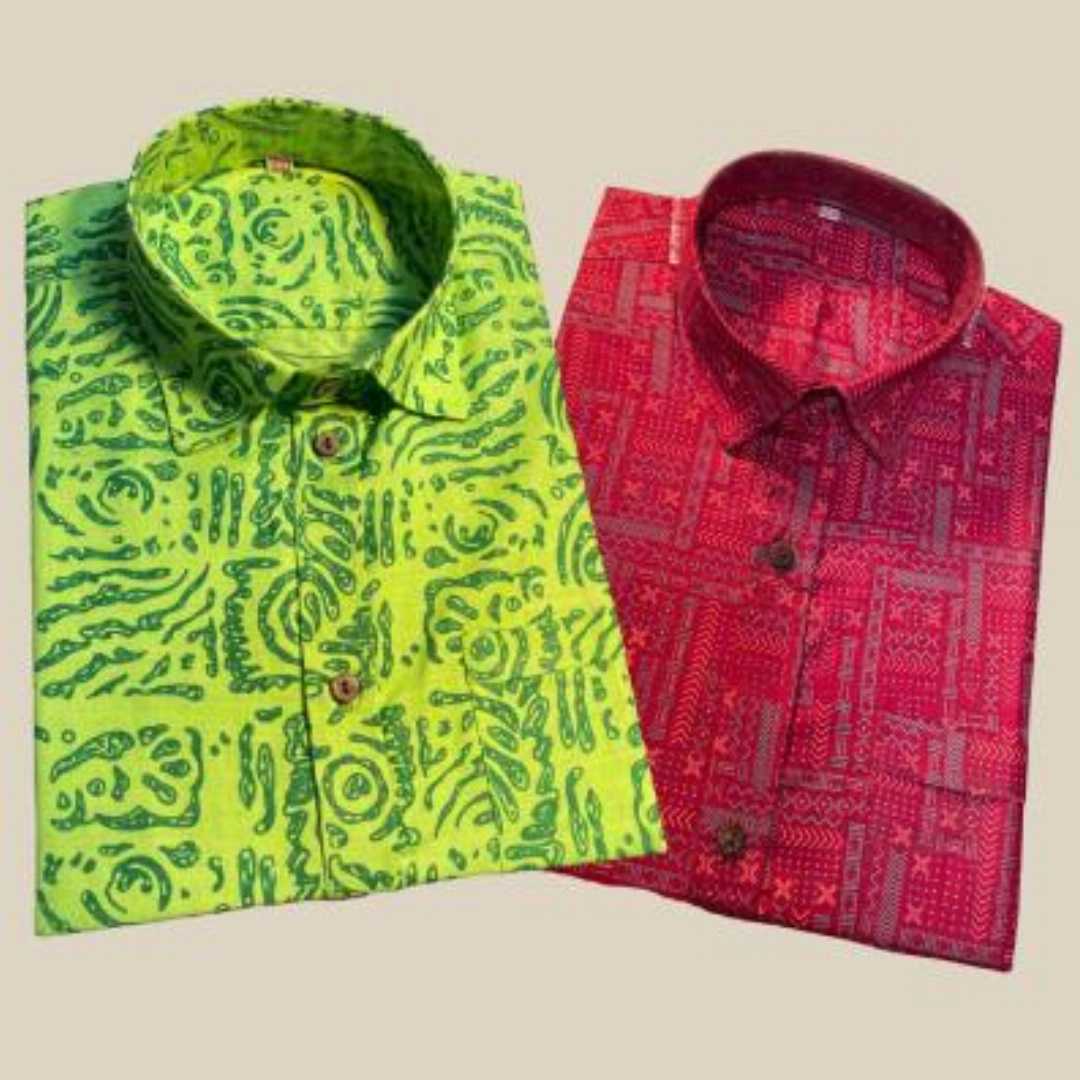 Arong,Cotton,Half,Sleeve,Shirt