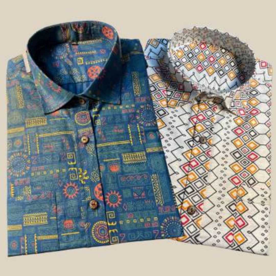 Arong,Cotton,Half,Sleeve,Shirt