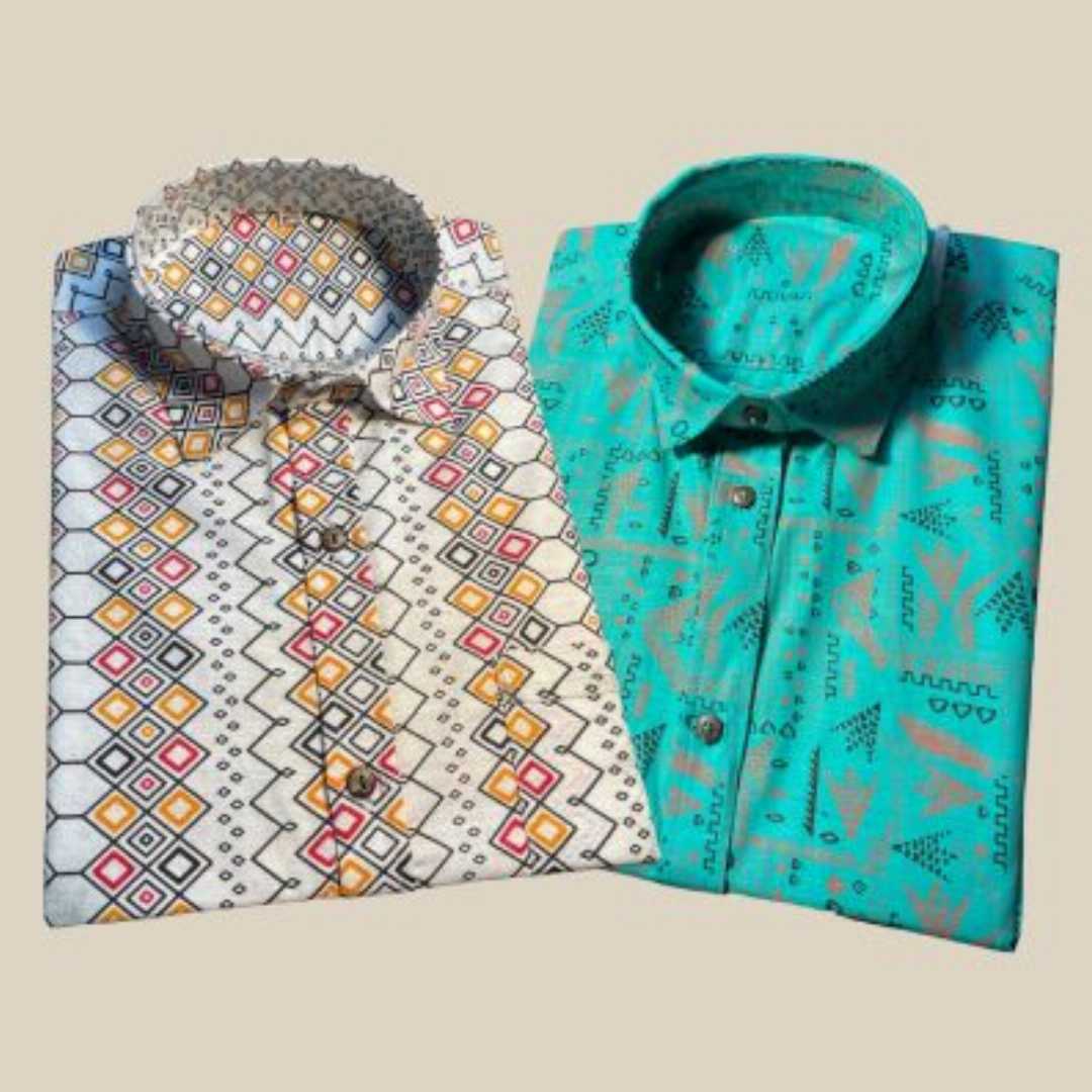 Arong,Cotton,Half,Sleeve,Shirt